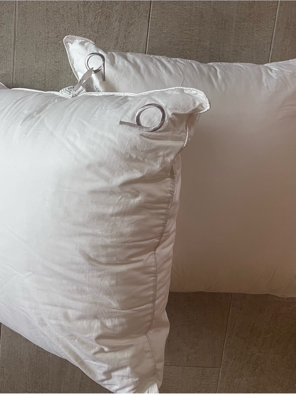 White euro 26" poly Pillows Hollander sleep products set of 2